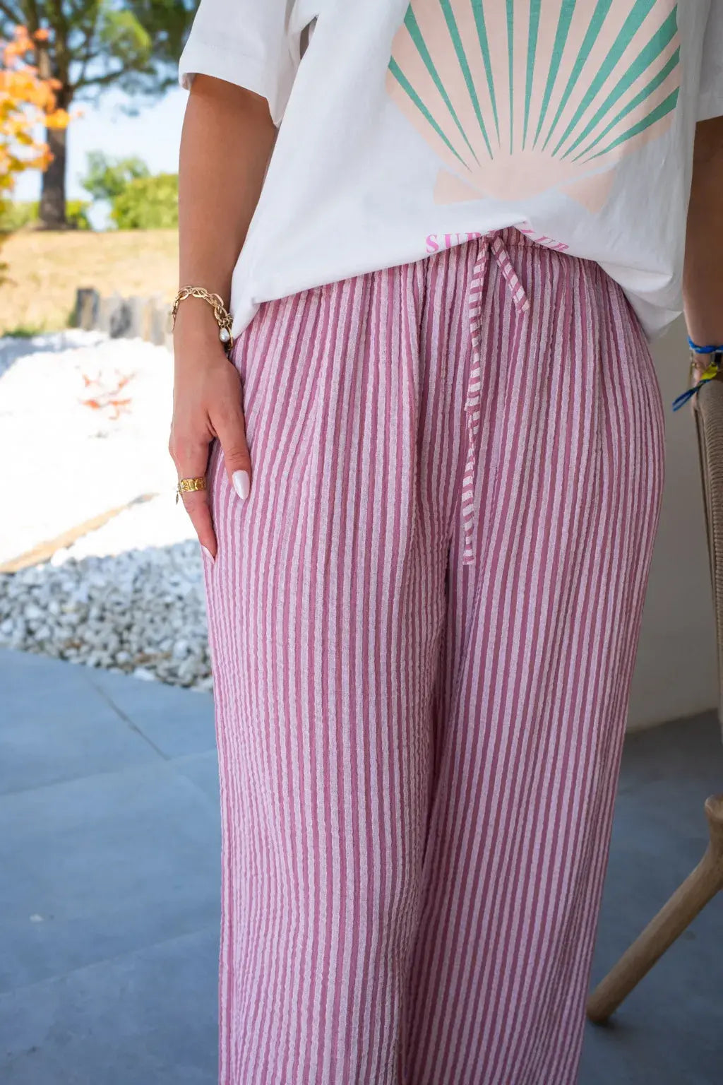 Pantalon Eline rose