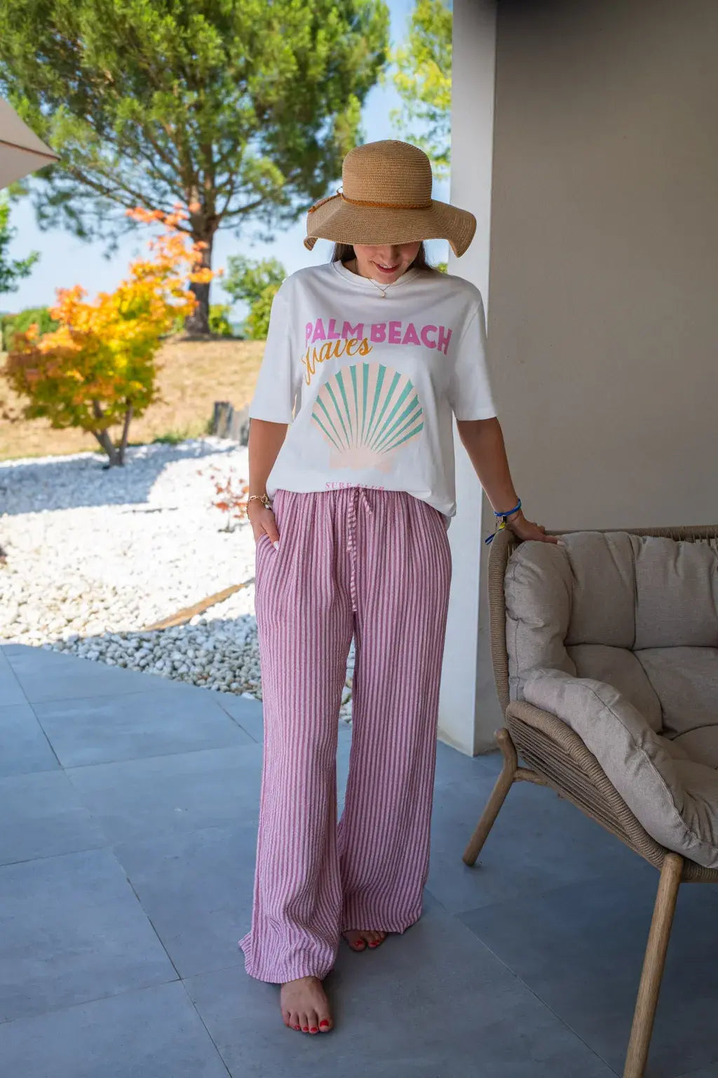 Pantalon Eline rose
