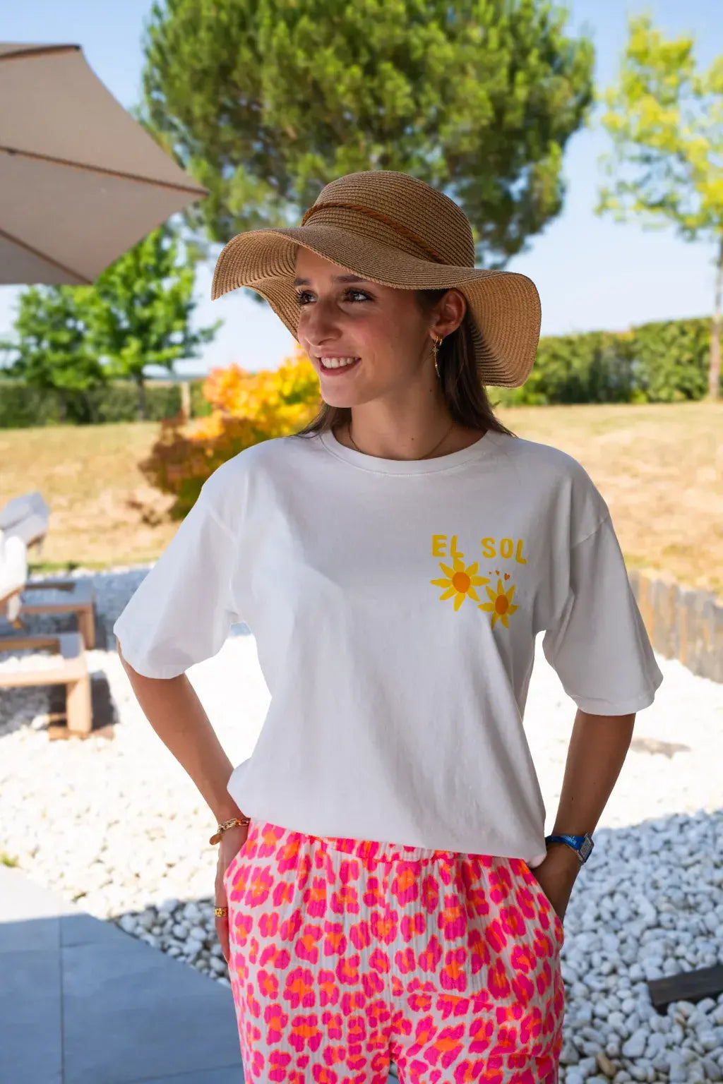 T-shirt El Sol El Mar écru