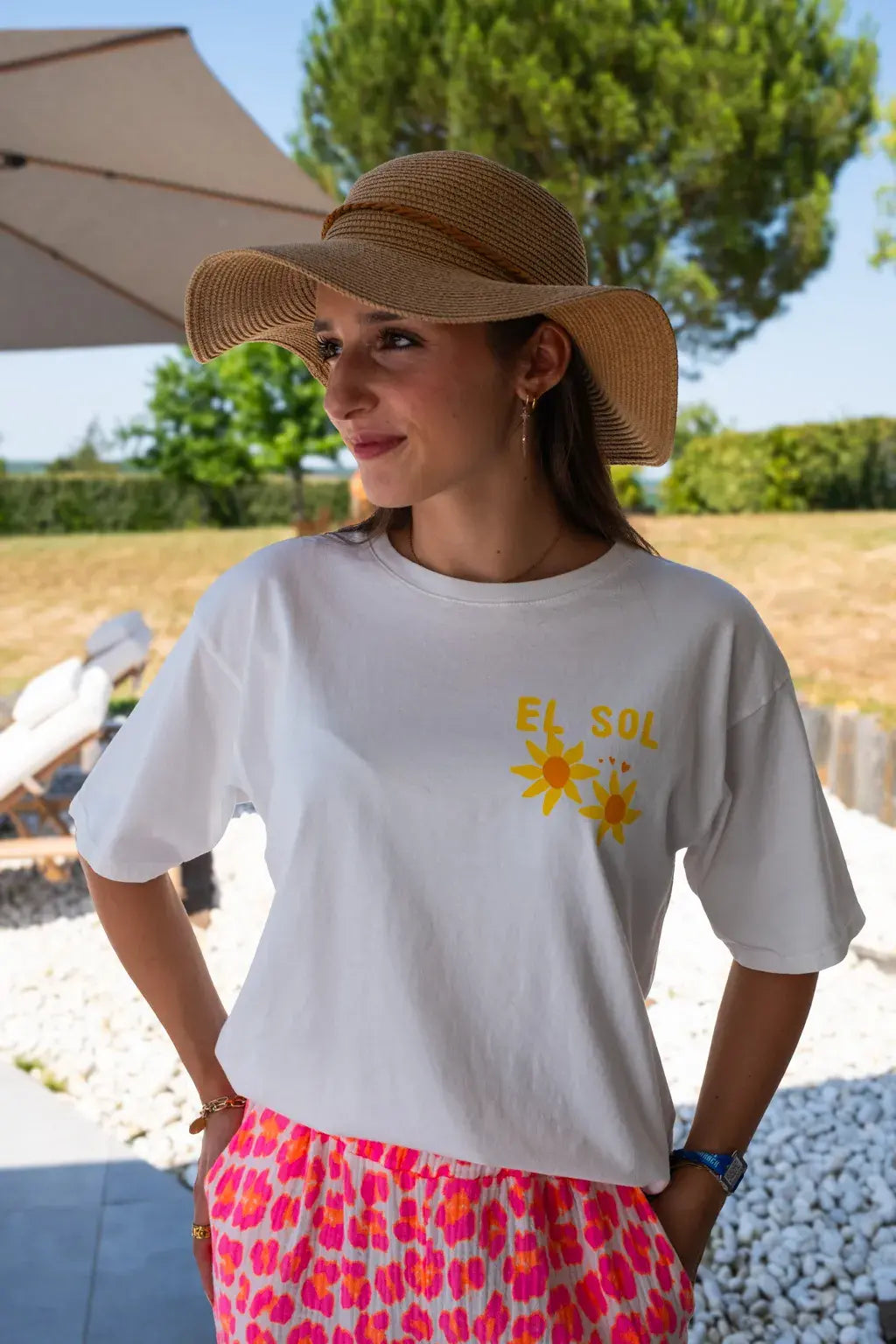 T-shirt El Sol El Mar écru