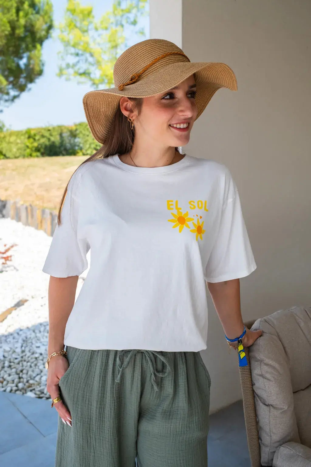 T-shirt El Sol El Mar écru