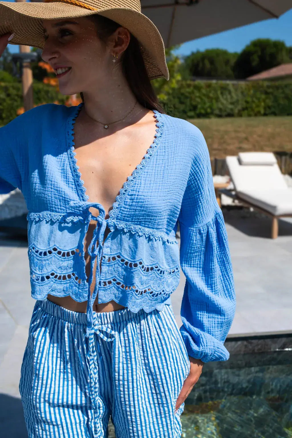 Blouse Clémentine bleue