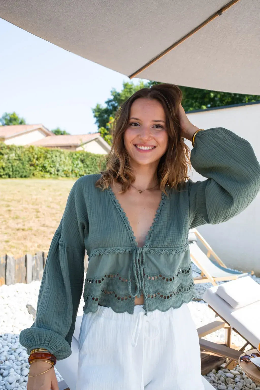 Blouse Clémentine kaki