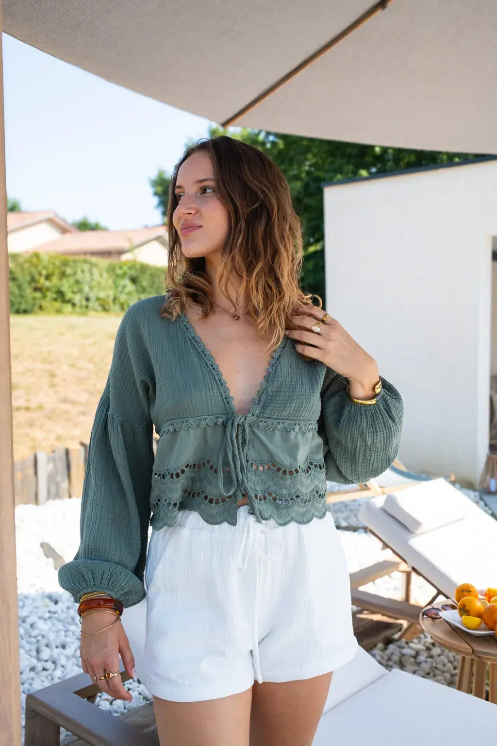 Blouse Clémentine kaki