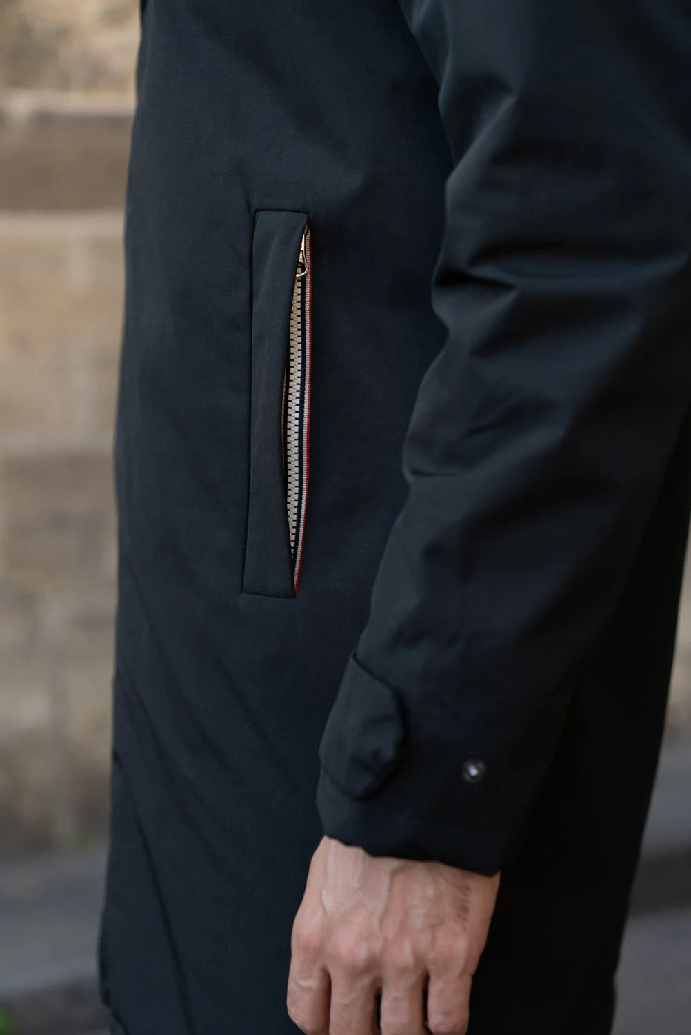 Parka longue fourrée mouton Laura Jo - Eric noire