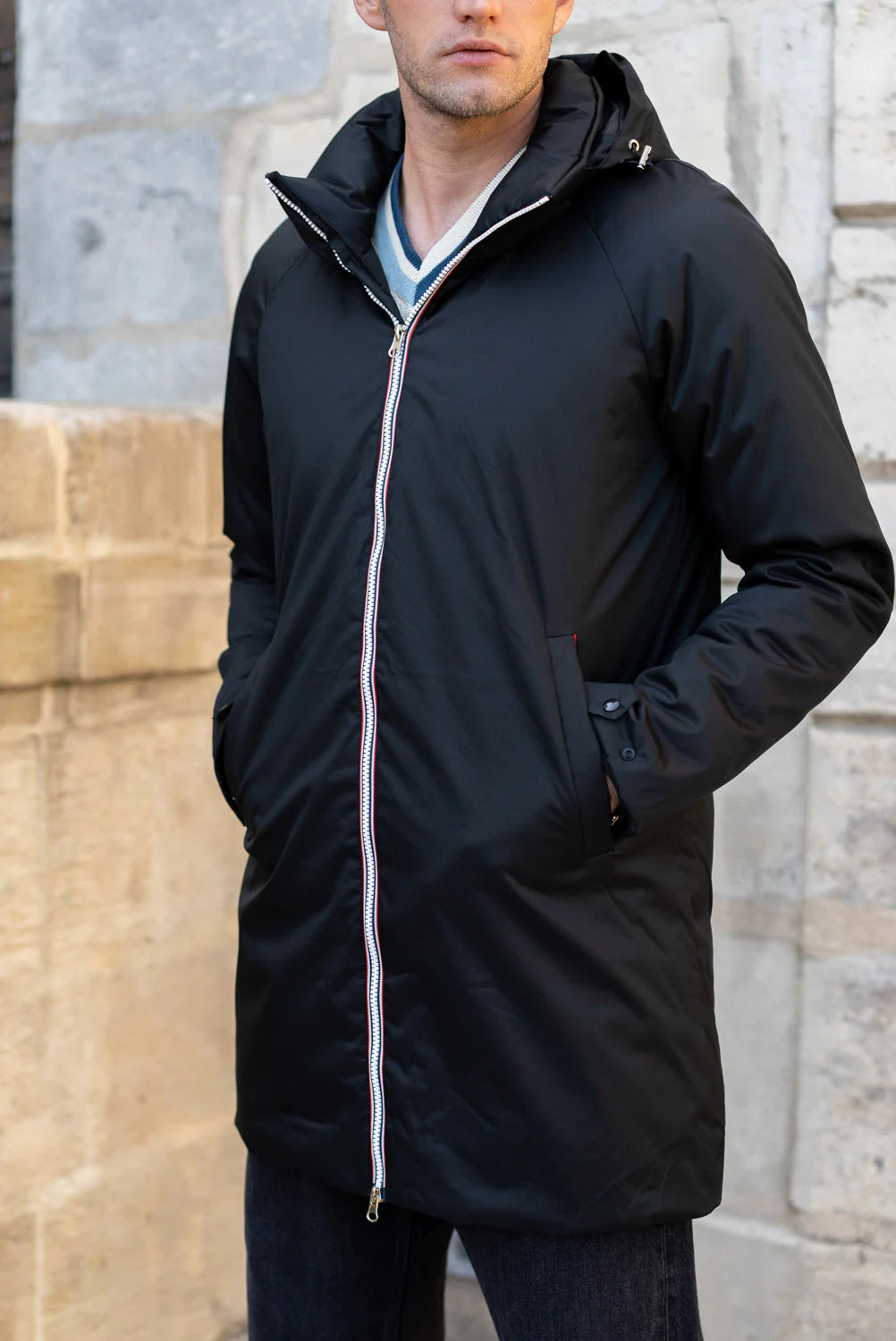 Parka longue doublure doudoune Laura Jo - Léon noire