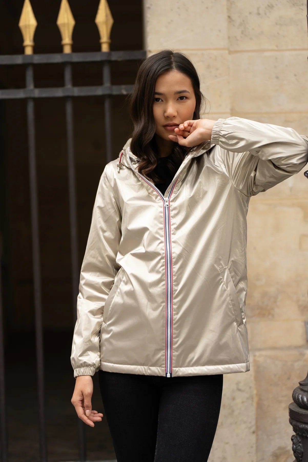 Parka fourrée imperméable Laura Jo - Harper dorée mi-longue