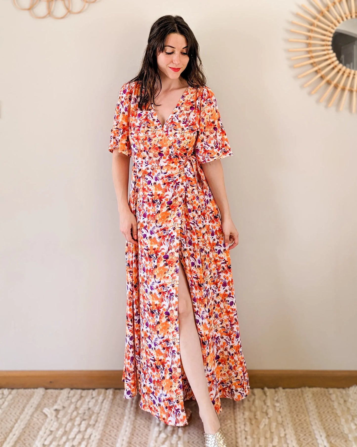 Robe longue fleurie - Angélique