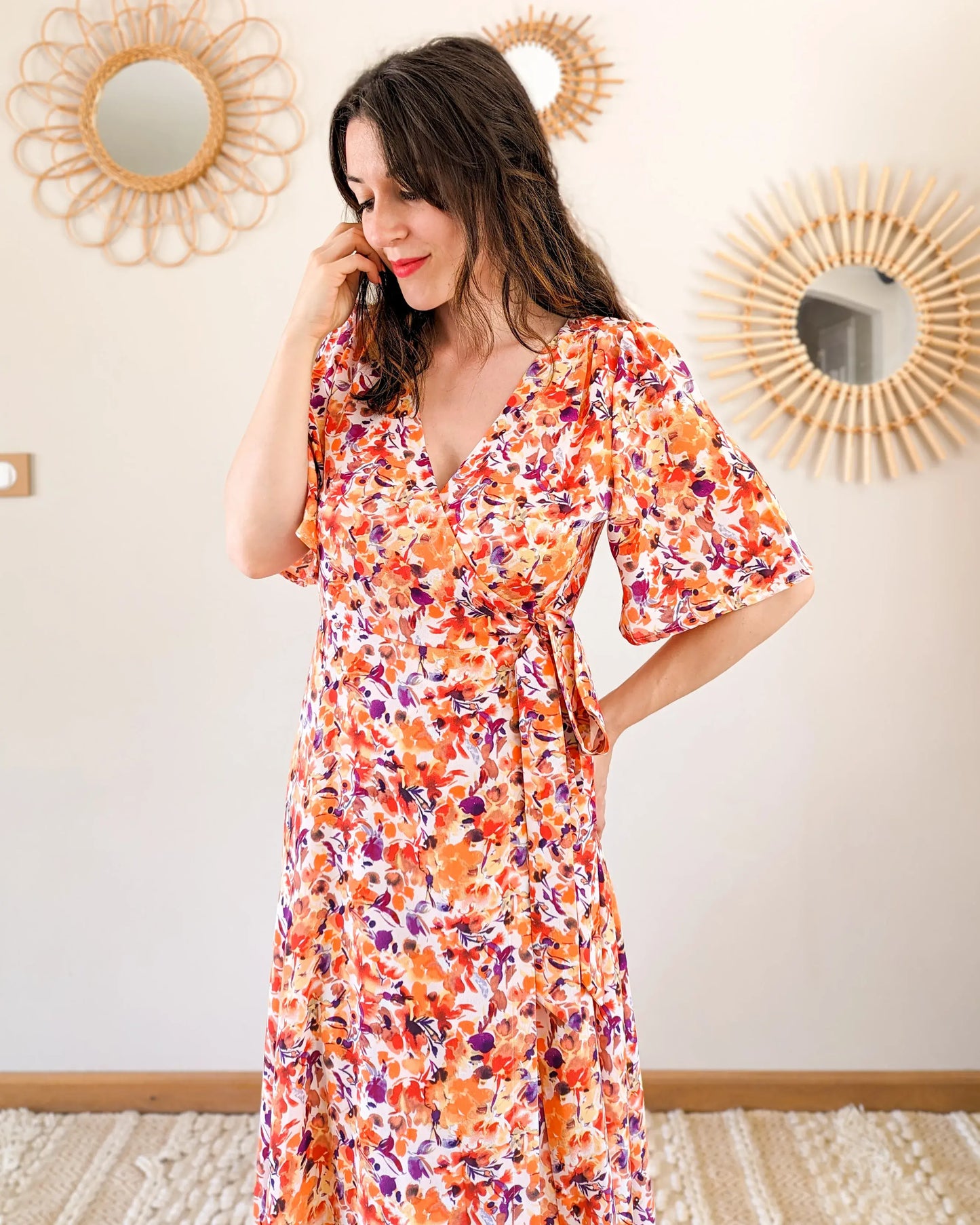 Robe longue fleurie - Angélique