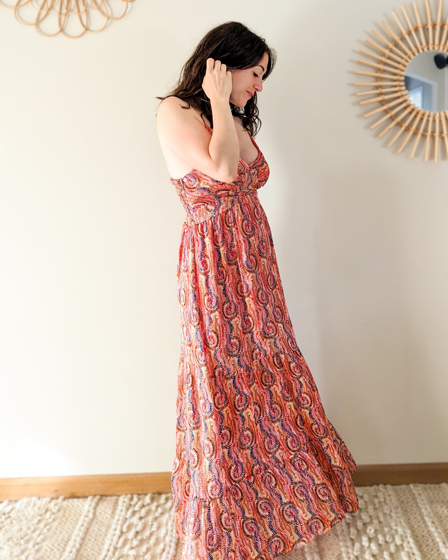 Robe longue à motifs - Popie