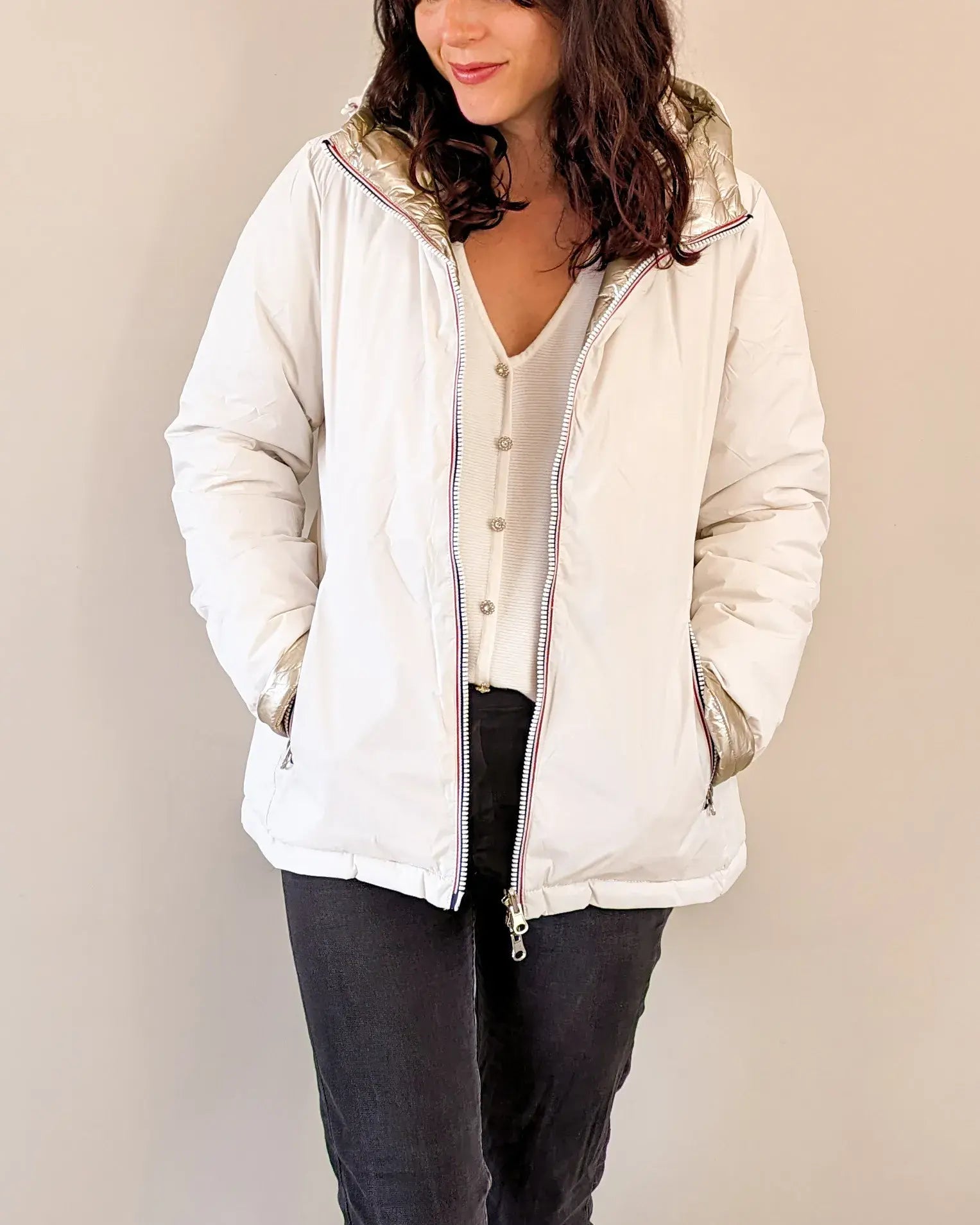 Doudoune sales blanche courte
