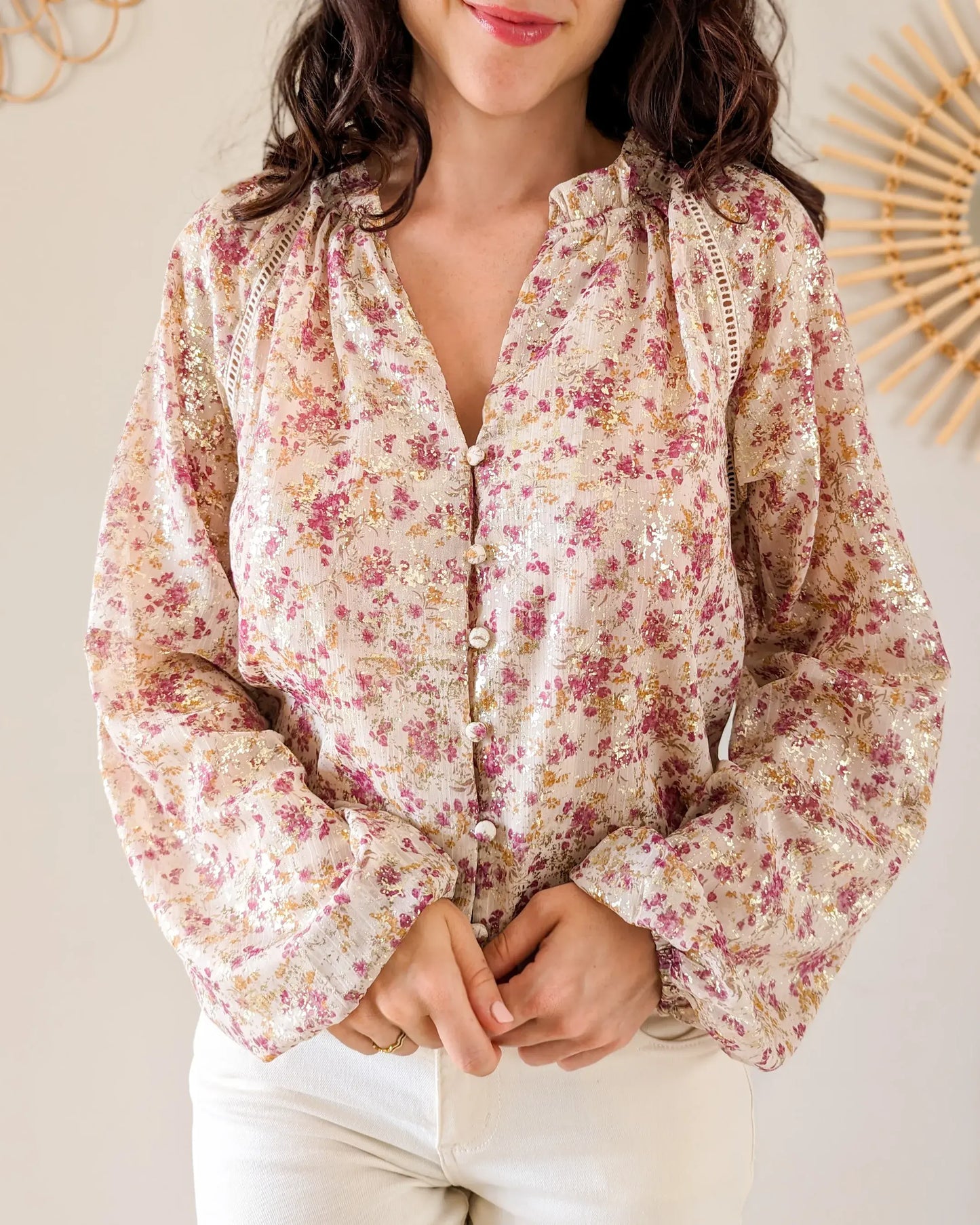 Blouse à détails dorés - Tara