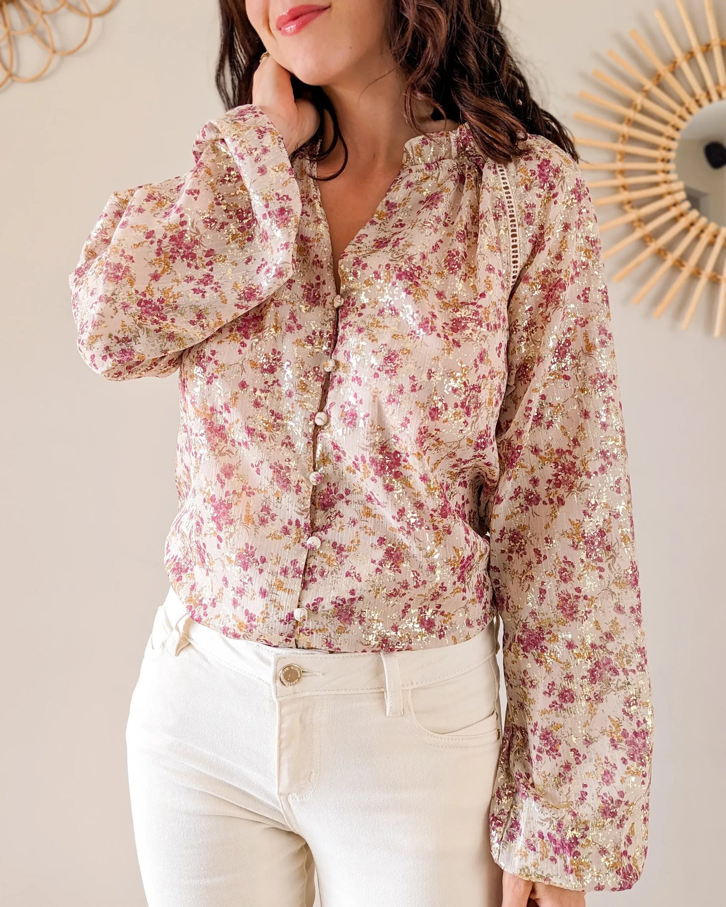 Blouse à détails dorés - Tara