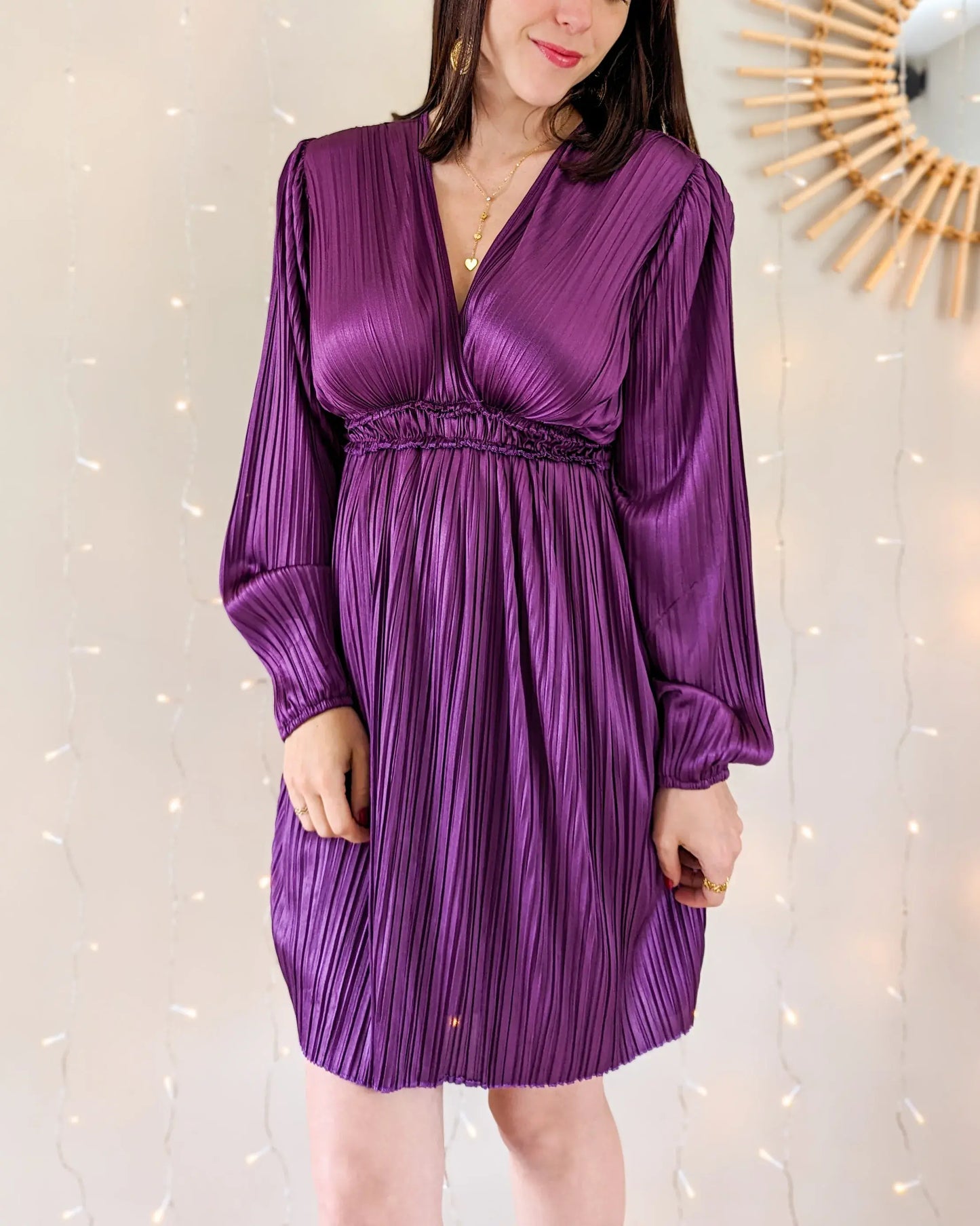 Robe plissée violette - Wendy