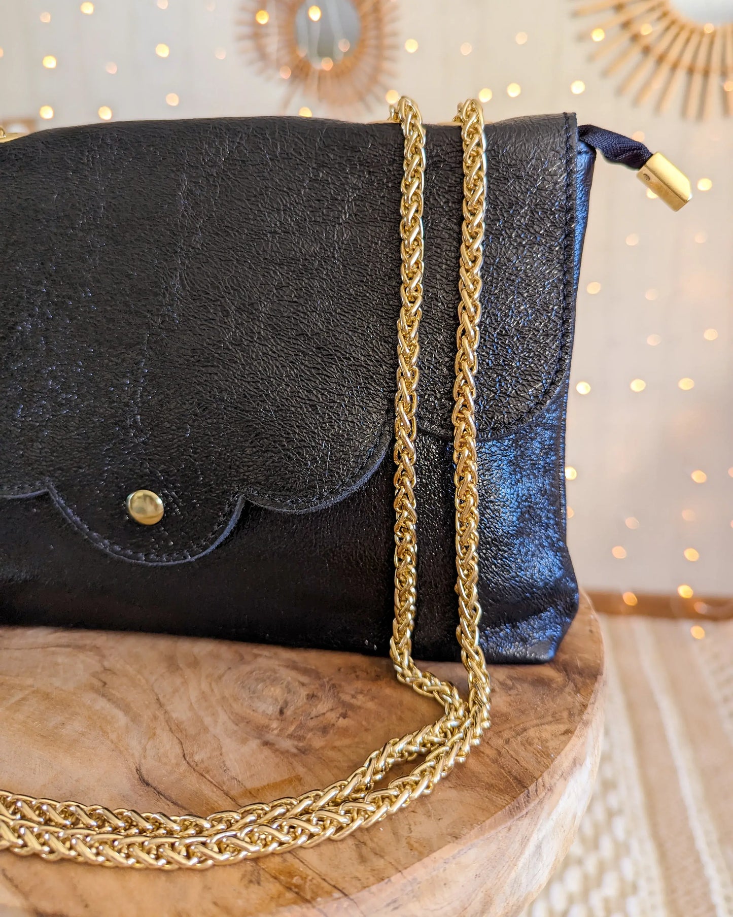 Sac en cuir irisé - Nuage noir
