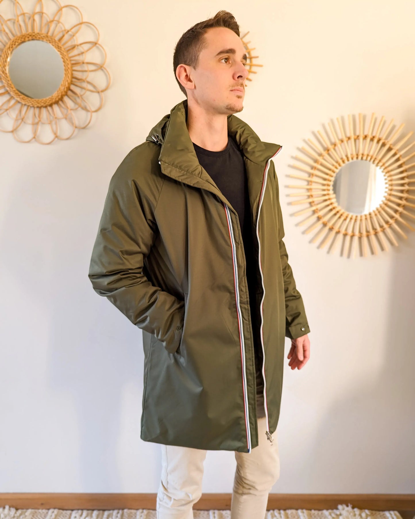 Parka longue doublure doudoune Laura Jo - Léon kaki