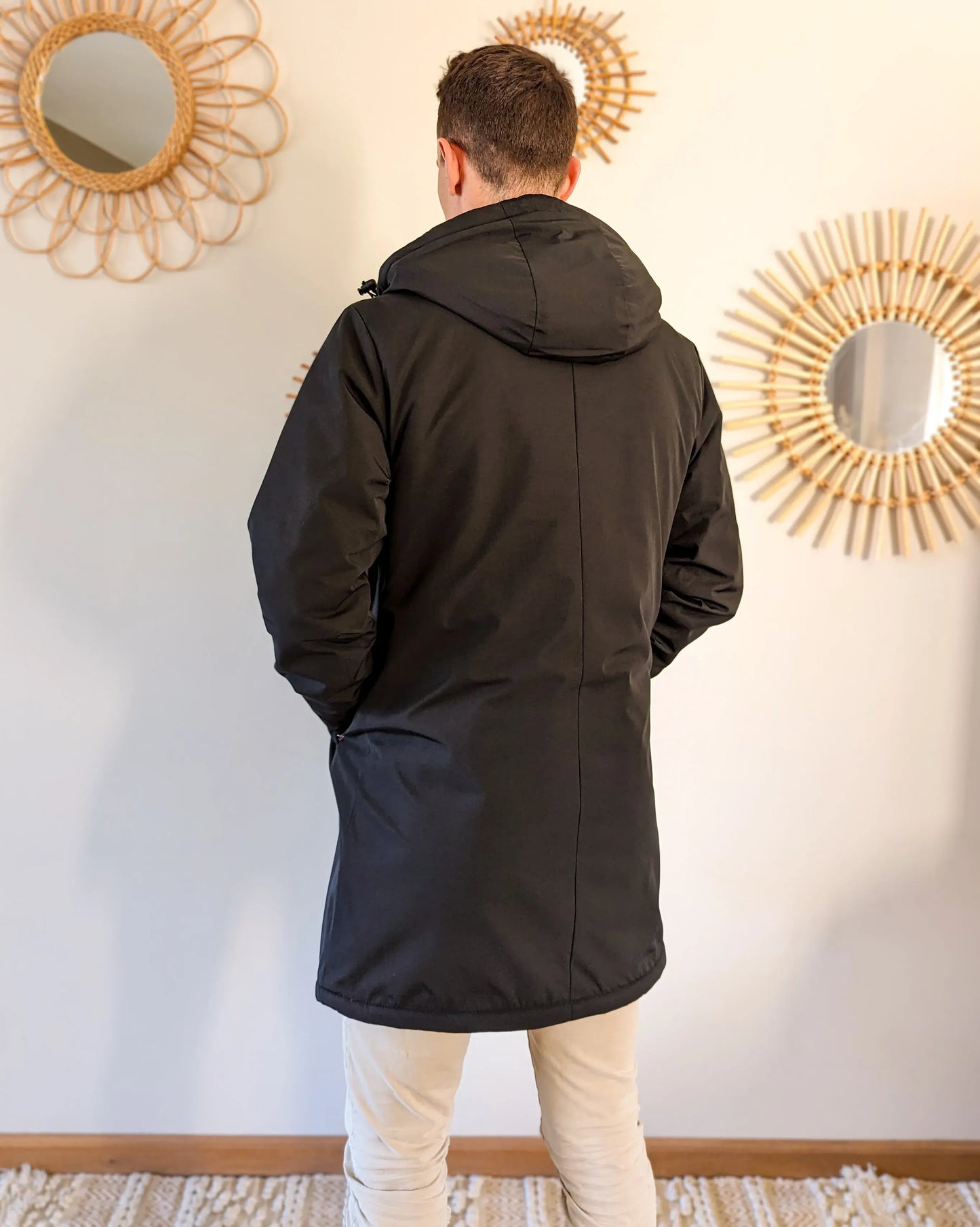 Parka longue fourrée mouton Laura Jo - Eric noire