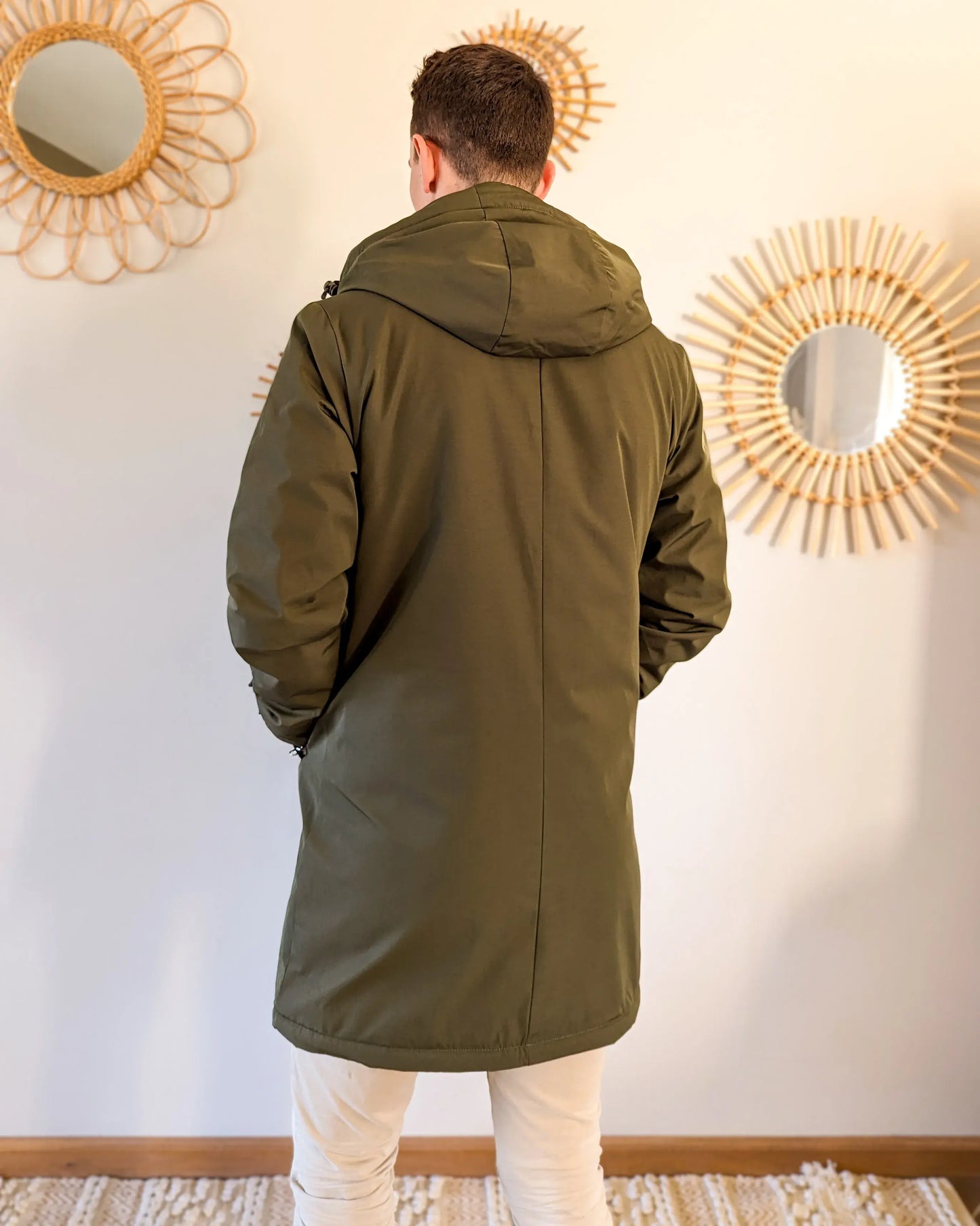 Parka longue fourrée mouton Laura Jo - Eric kaki
