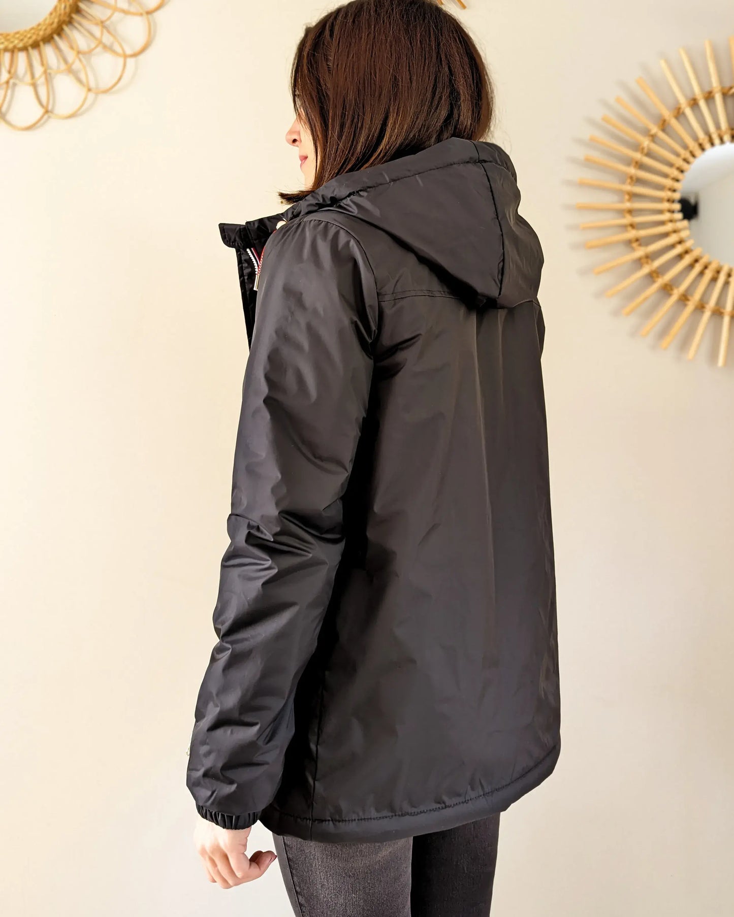 Parka fourrée imperméable Laura Jo - Harper noire mi-longue