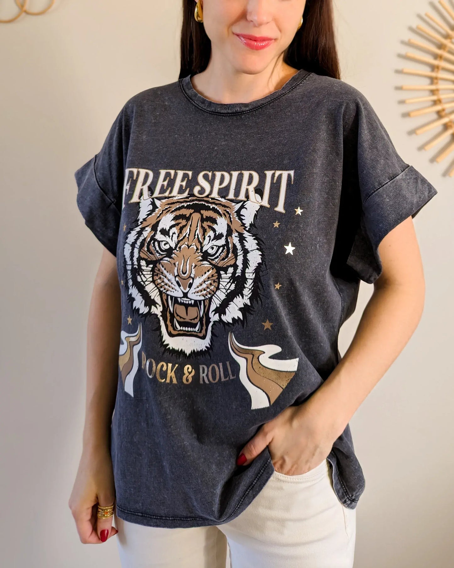 T-shirt gris - Free Spirit