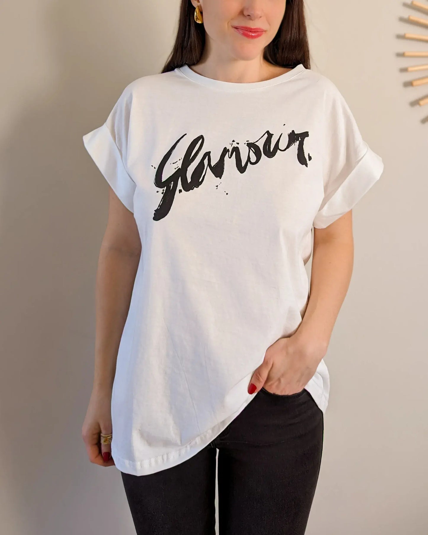 T-shirt blanc - Glamour