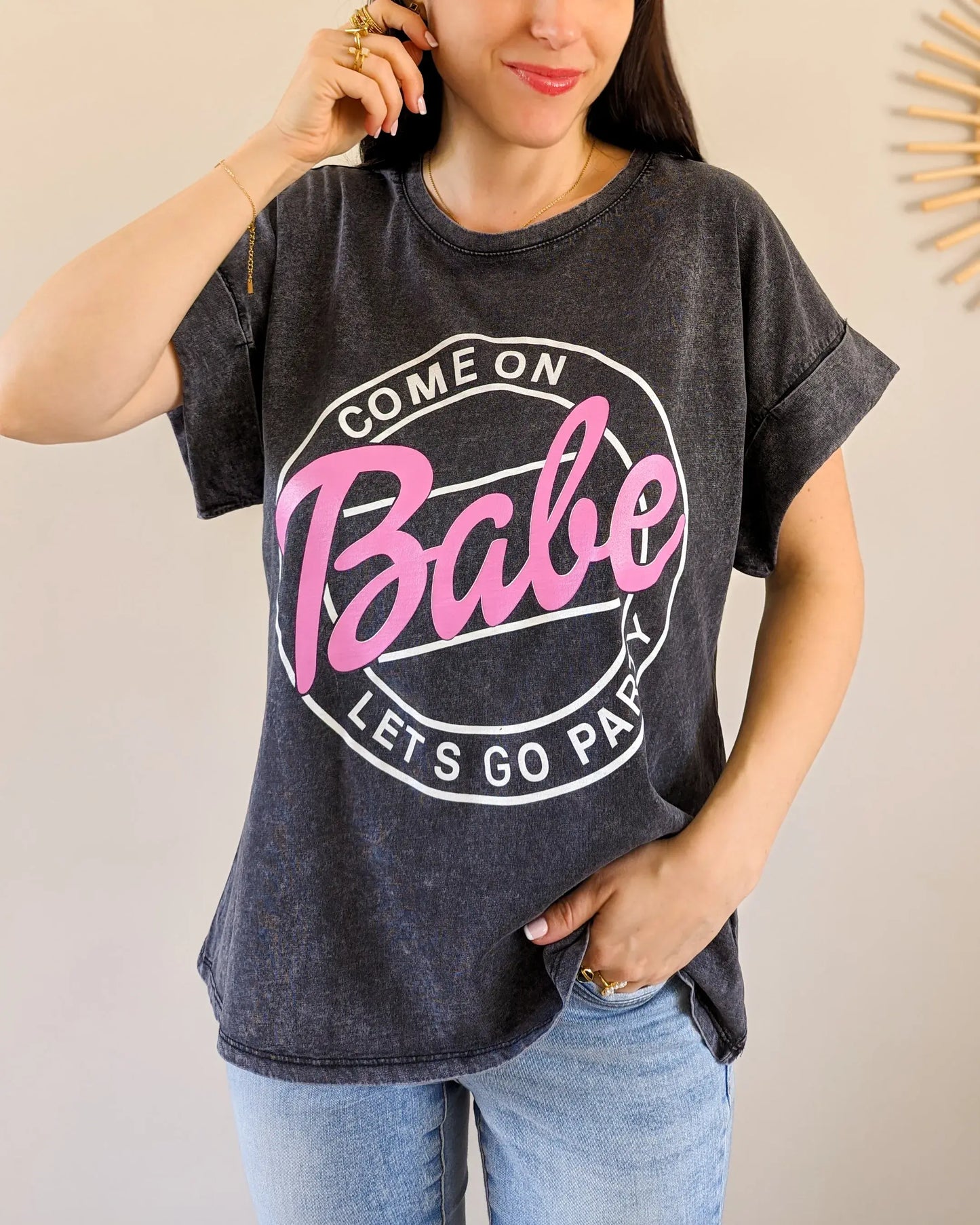 T-shirt - Babe gris