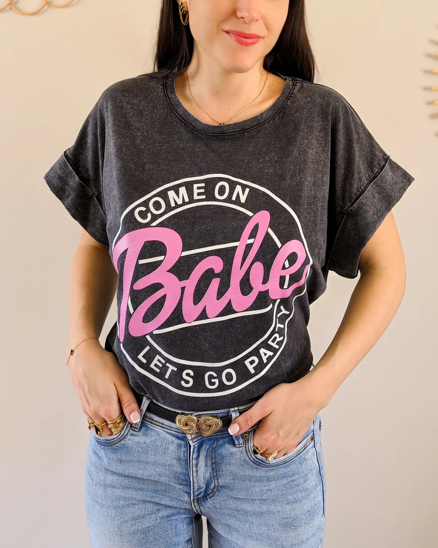 T-shirt - Babe gris