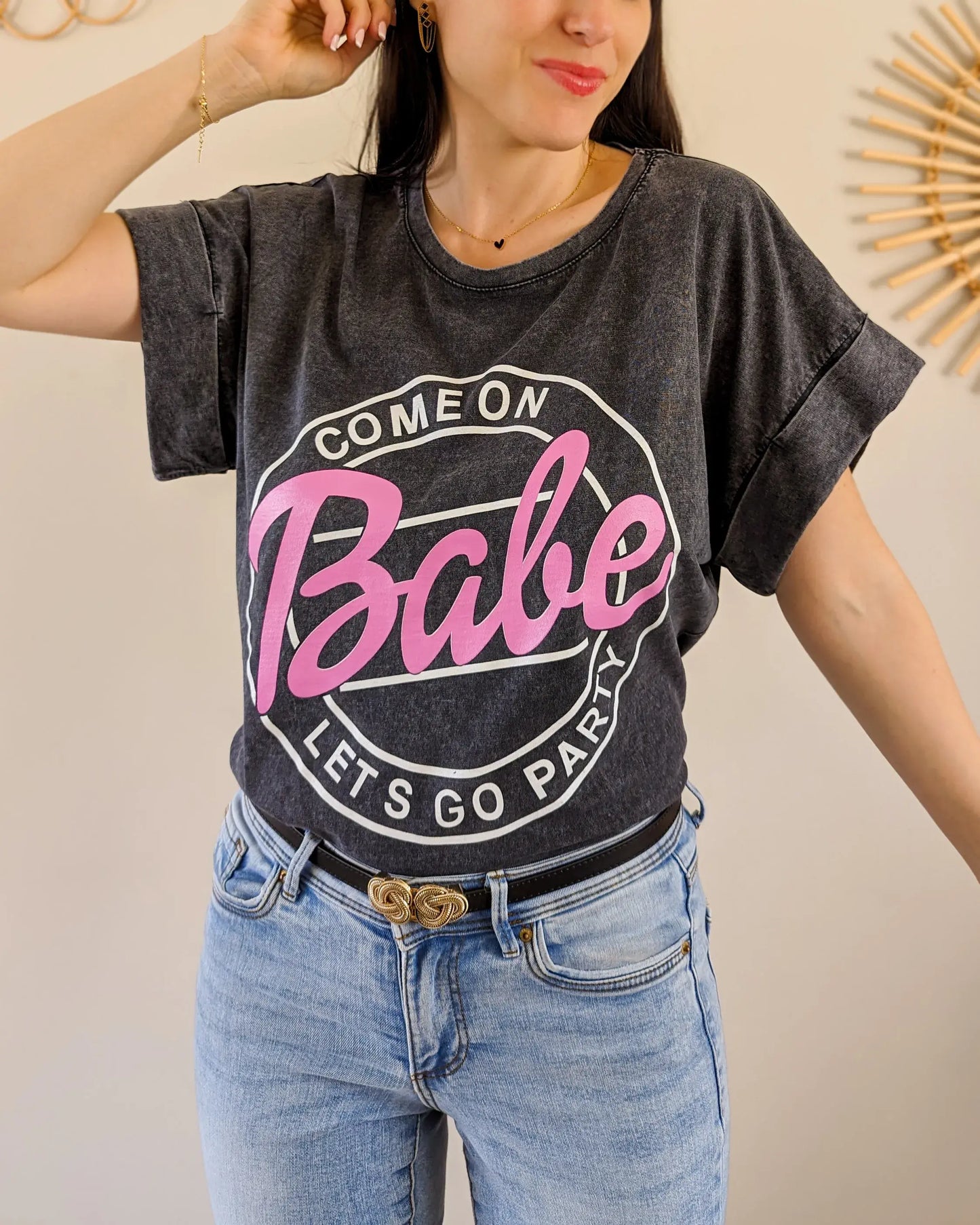 T-shirt - Babe gris