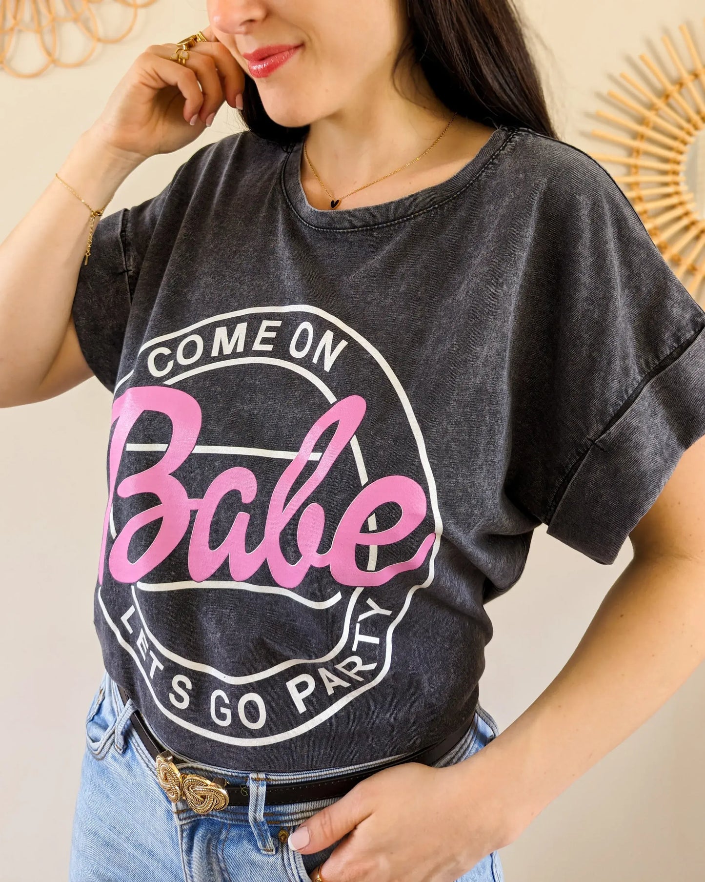 T-shirt - Babe gris