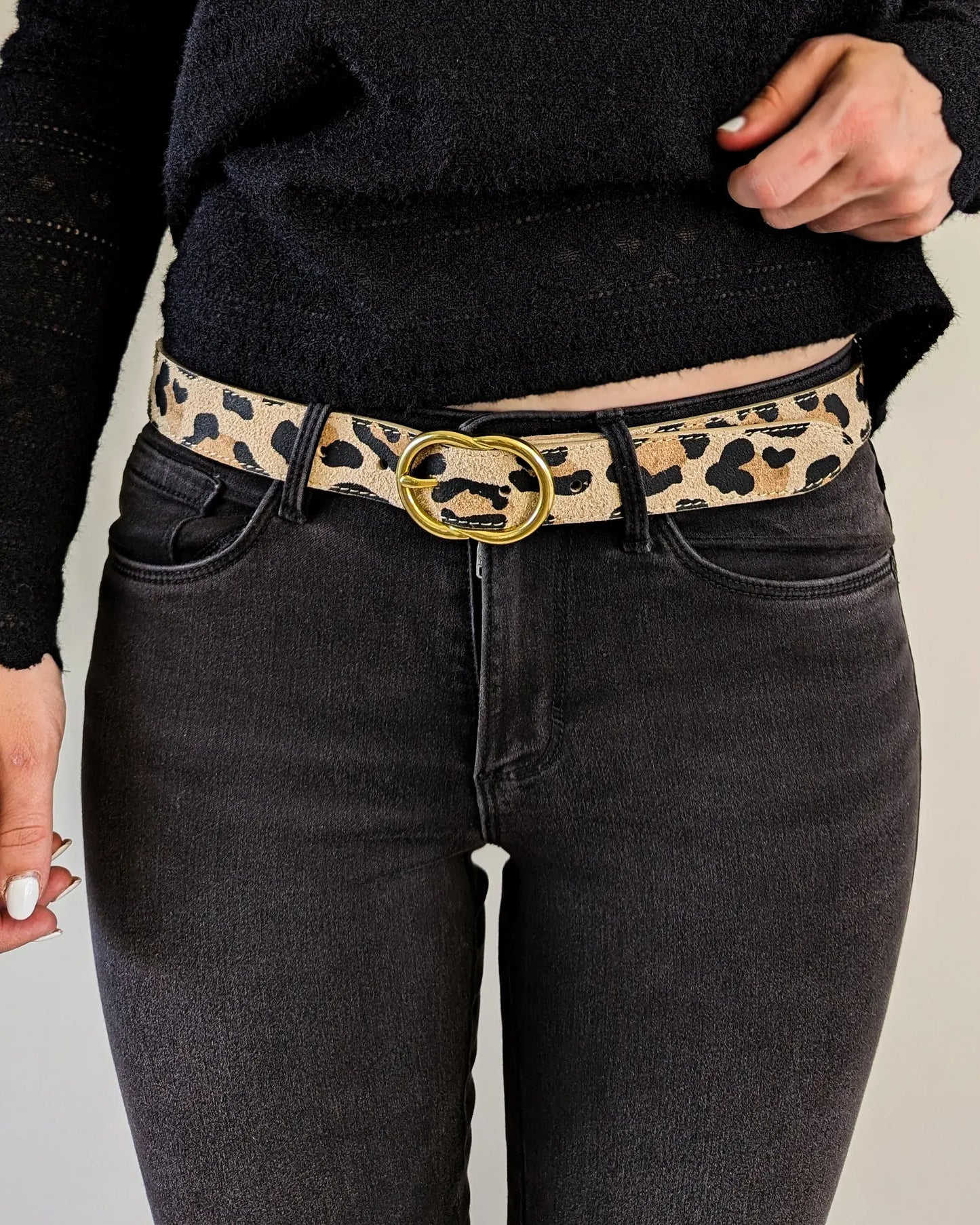 Ceinture en cuir - Léopard