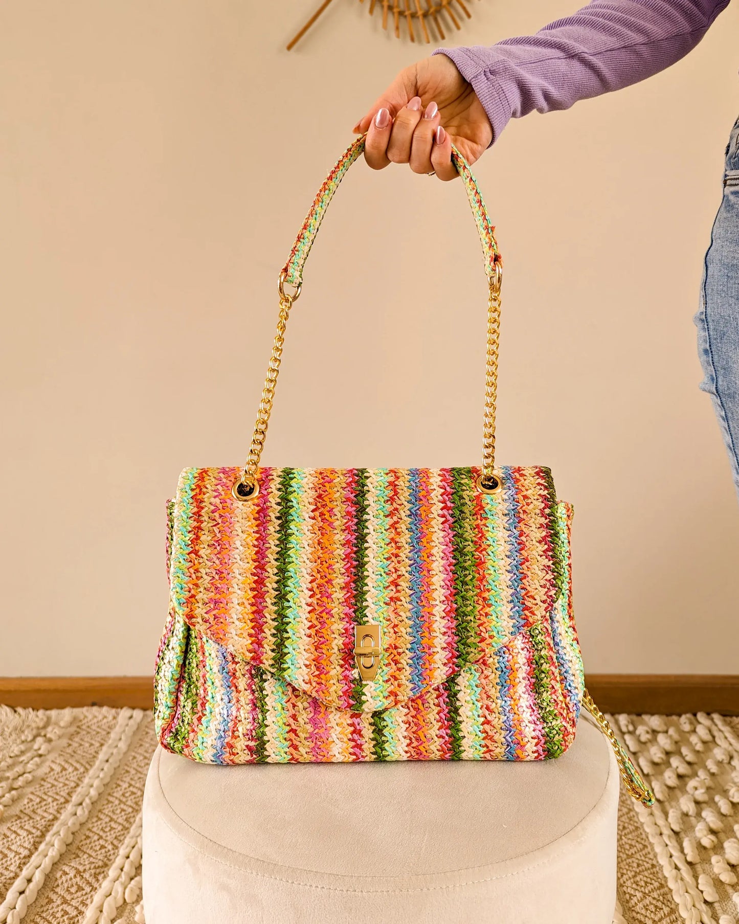 Sac multicolore tressé - Lisandro