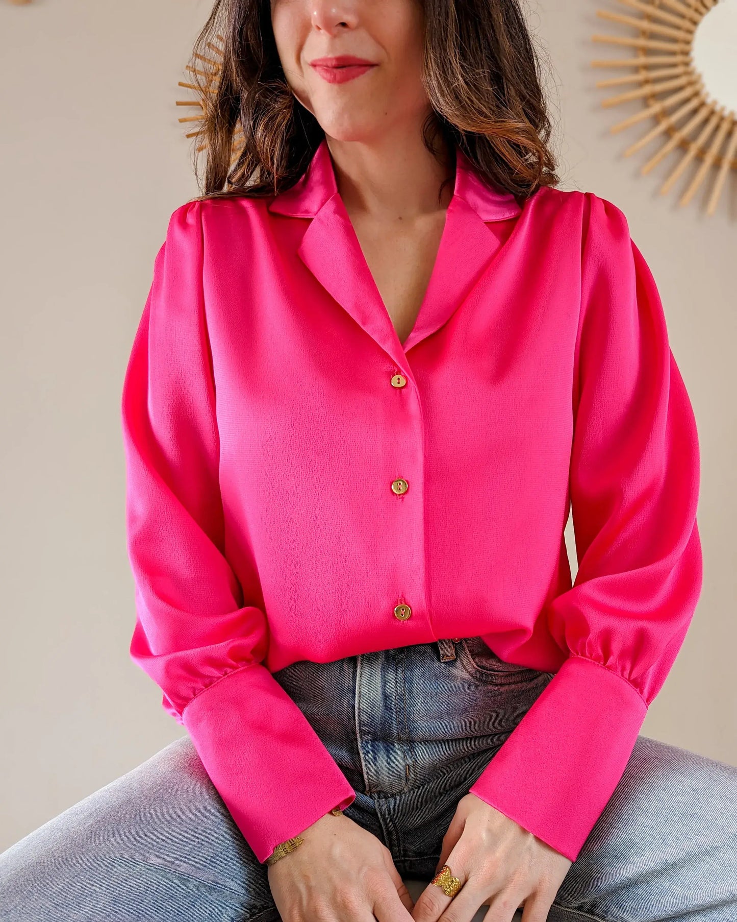 Chemise rose Carlota - Made in France