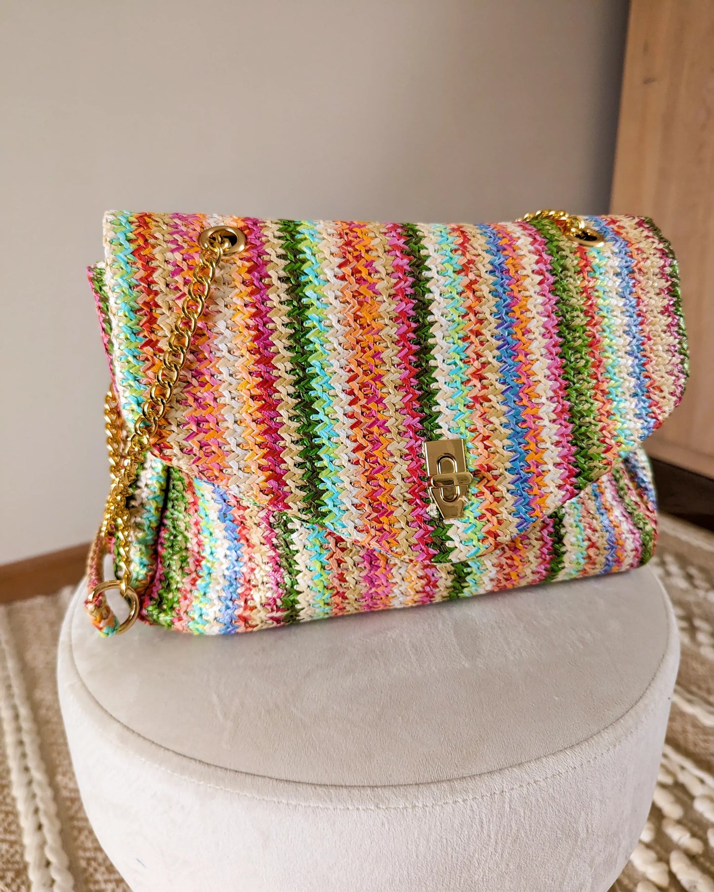 Sac multicolore tressé - Lisandro