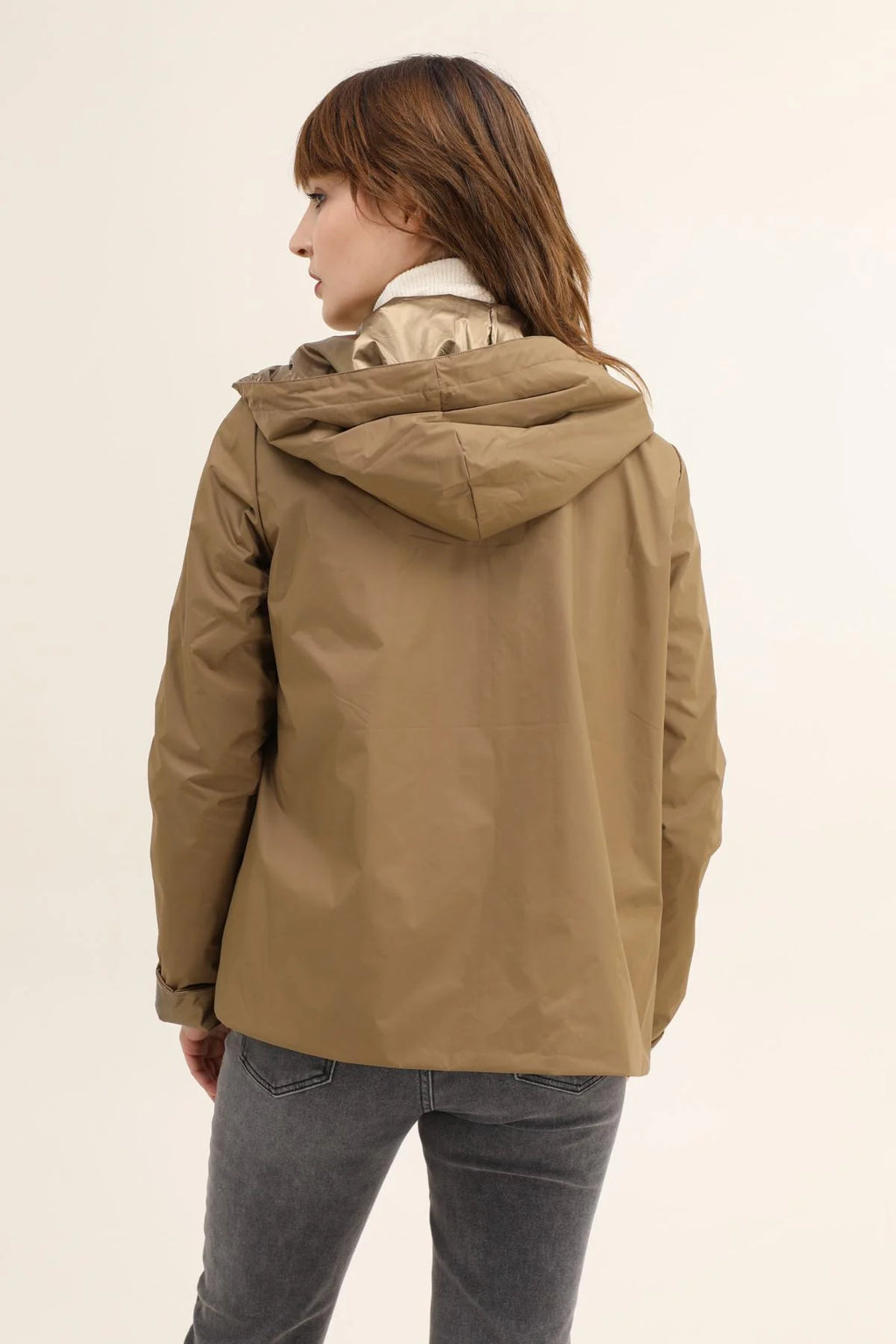 Imperméable rembourré mi-saison Laura Jo camel mat/brillant - Victoria court