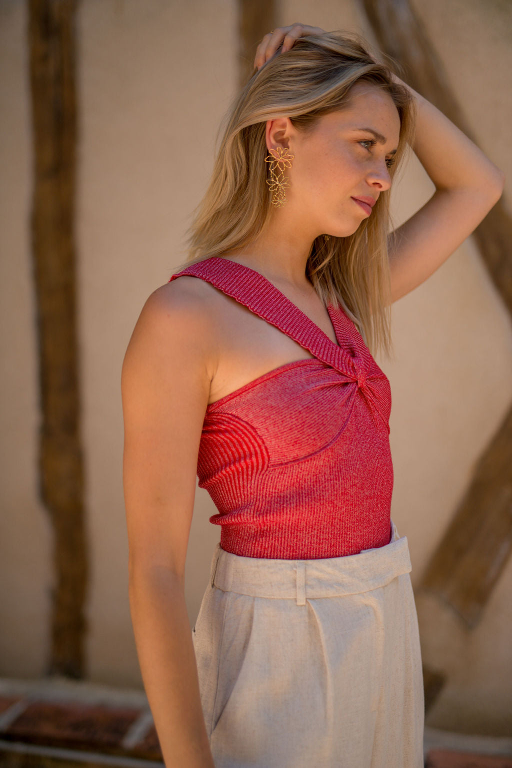 Top Kenza framboise