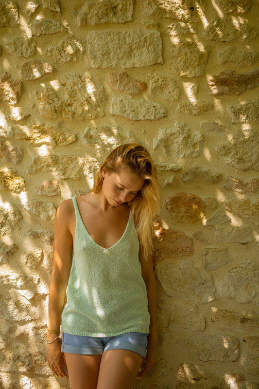 Top Aurore vert d'eau