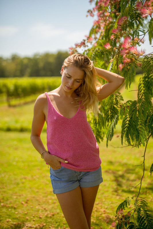 Top Aurore rose