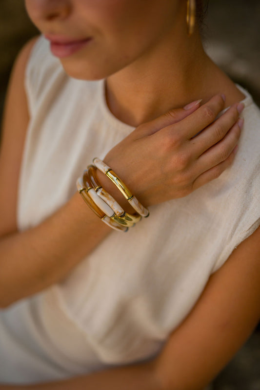 Bracelet Tyla ambre clair