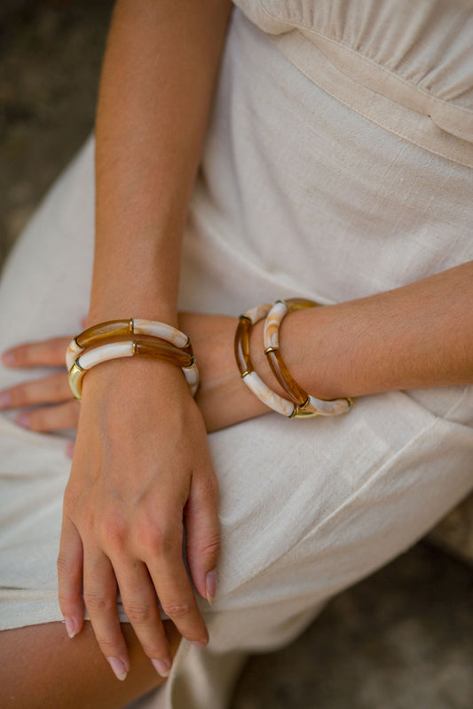 Bracelet Tyla ambre clair