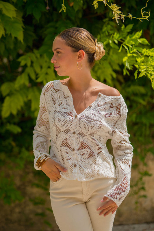 Cardigan en crochet Balya