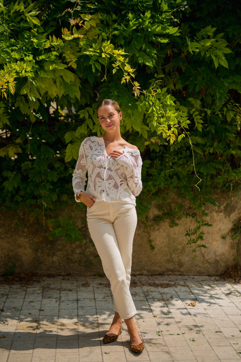 Jean mom fit Yuna beige