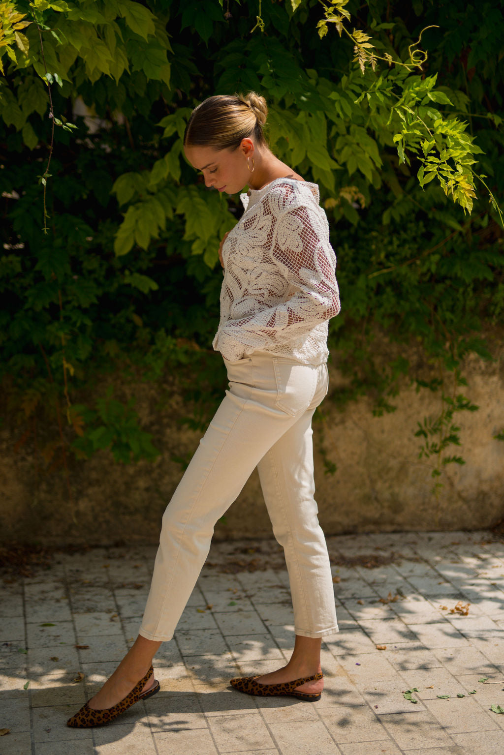 Jean mom fit Yuna beige