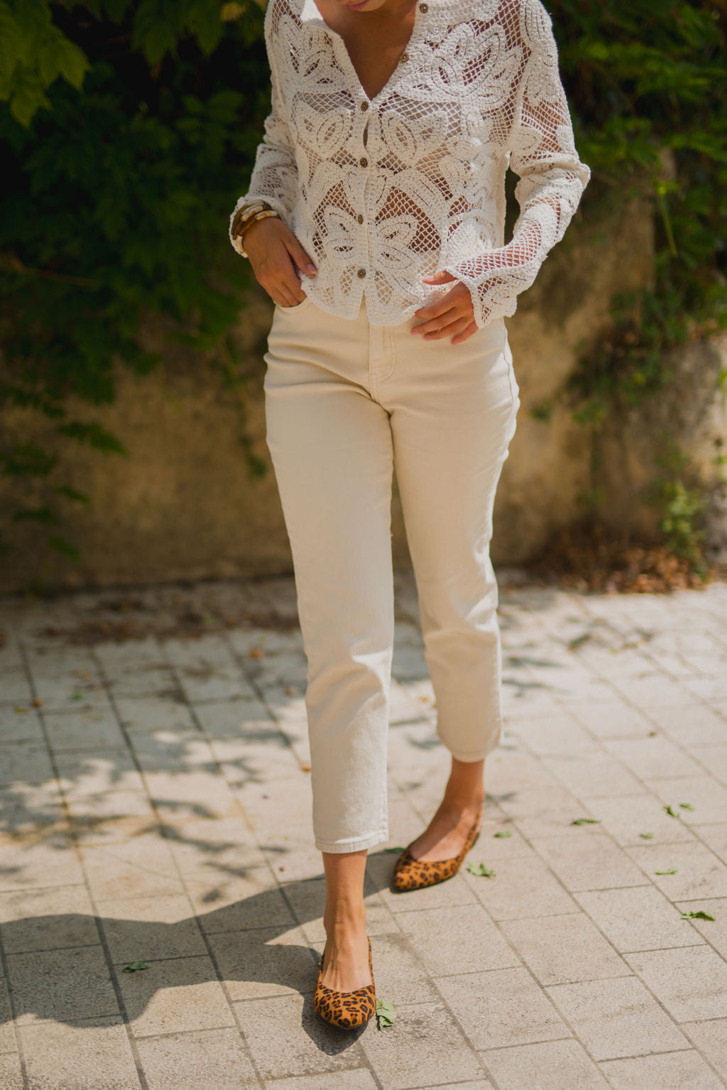 Jean mom fit Yuna beige