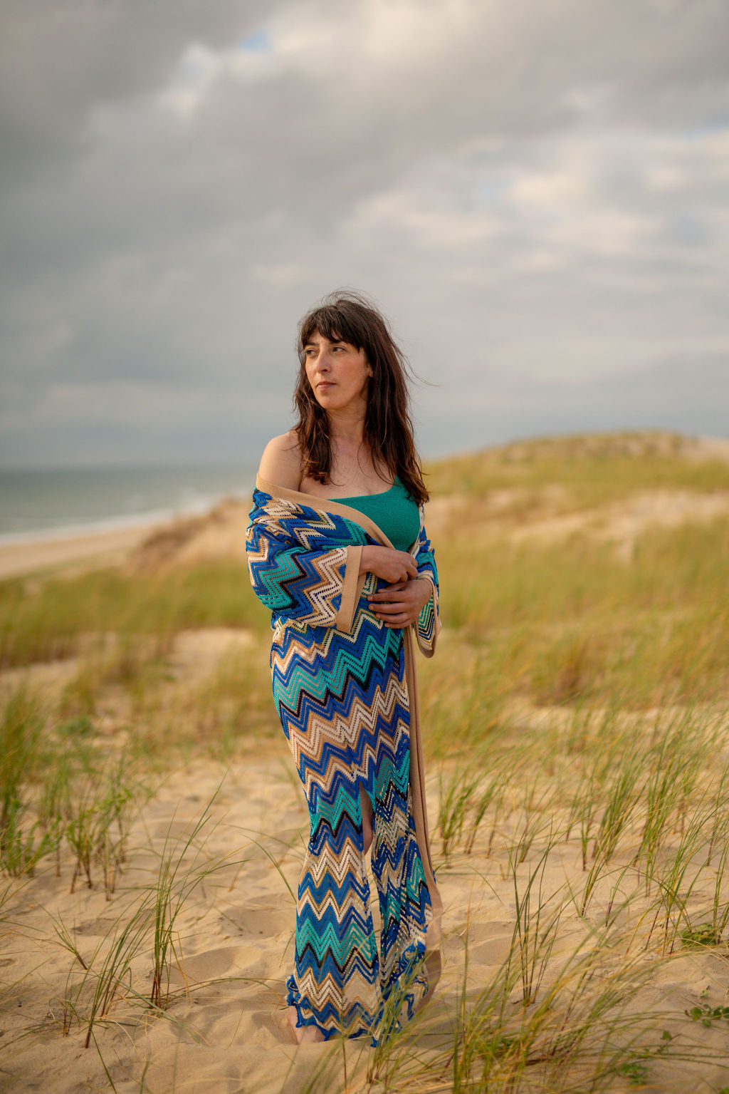 Kimono Palma bleu
