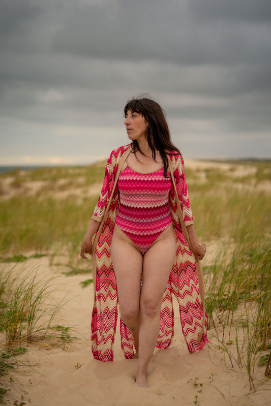 Kimono Palma rose