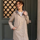 Imperméable rembourré mi-saison Laura Jo beige mat/léopard- Victoria long