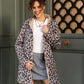 Imperméable rembourré mi-saison Laura Jo beige mat/léopard- Victoria long