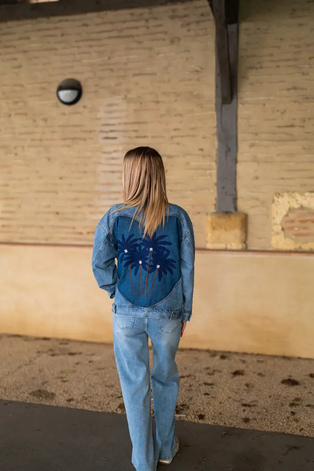 Veste en jean Palmiers