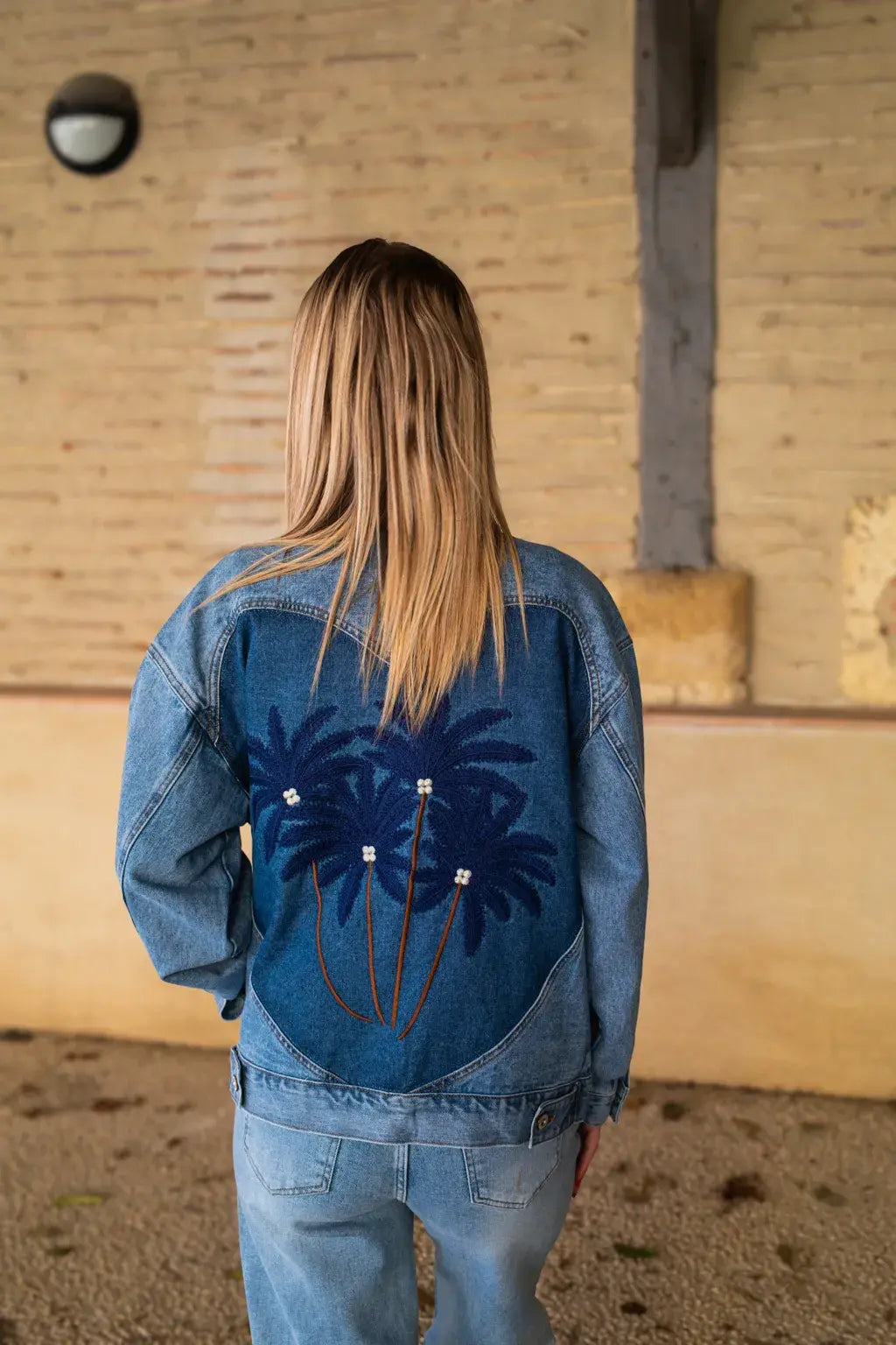 Veste en jean Palmiers