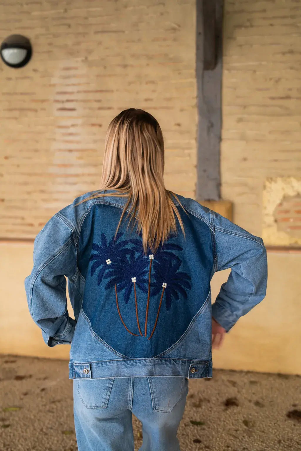 Veste en jean Palmiers
